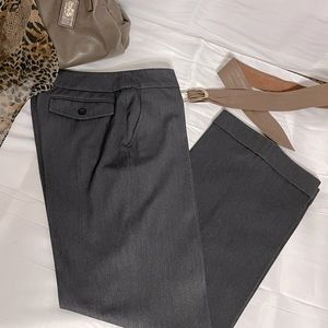 Thalian  charcoal gray wide leg trousers